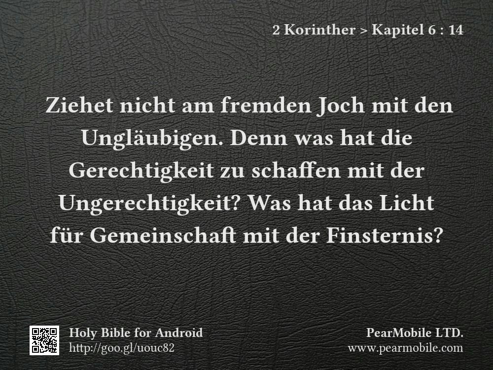 2 Korinther, Kapitel 6:14
